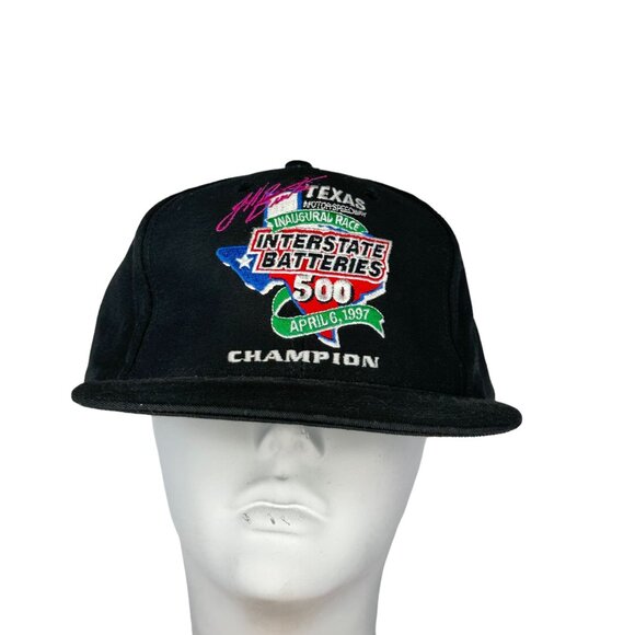 Vintage Jeff Burton NASCAR 1997 Champion Texas Motor Speedway Snapback Hat USA - Picture 1 of 13